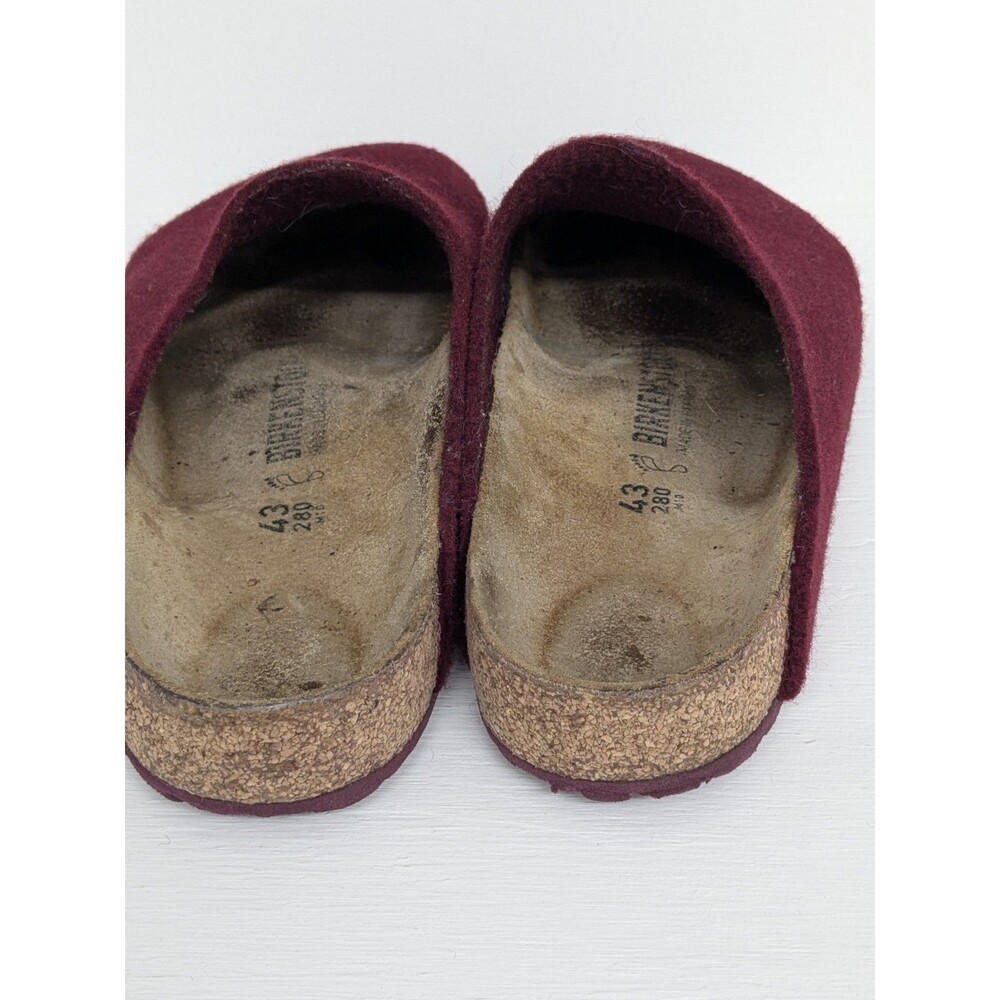 Birkenstock Amsterdam Felt Clog Burgundy Mens Size 40 EU 10 US - Picture 8 of 10